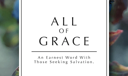 The white cover of All of Grace bordered by berries and leaves.